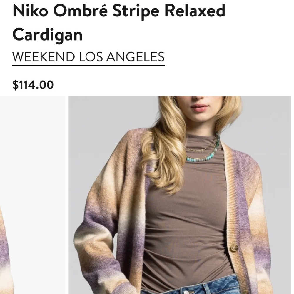 Niko Ombré Stripped relaxed Cardigan